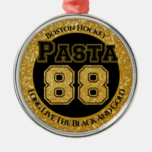 Boston Hockey Pasta 88 Ornament Aus Metall