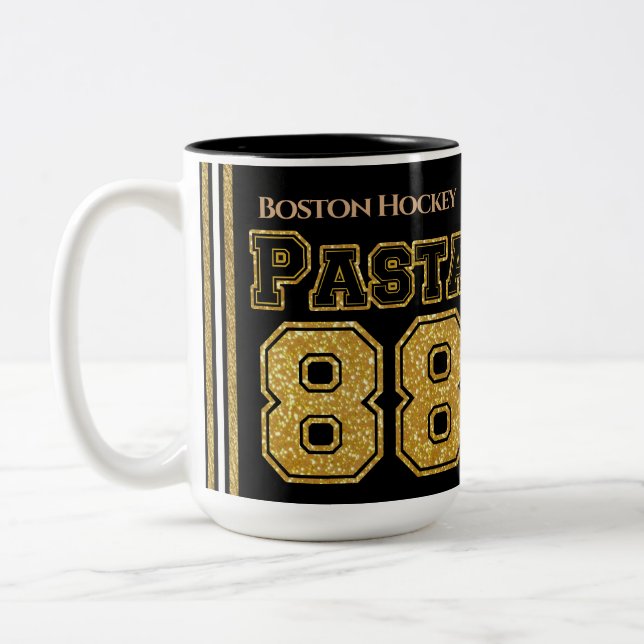 Boston Hockey Pasta 88 Zweifarbige Tasse (Links)