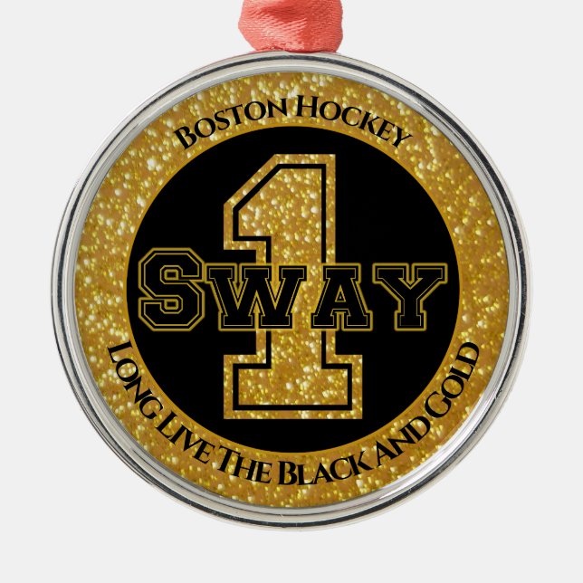 Boston Hockey Sway 1 Ornament Aus Metall (Vorne)
