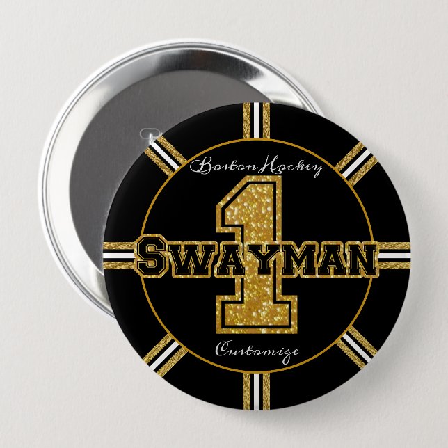 Boston Hockey Swayman 1 Button (Vorne & Hinten)