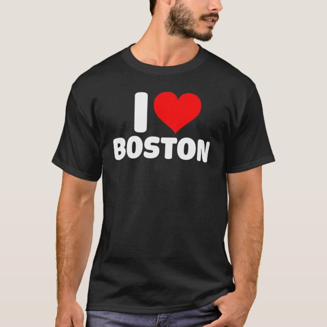 Boston - I Heart Boston - I Liebe Boston T-Shirt (Vorderseite)