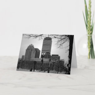 Boston im Schnee Feiertagskarte