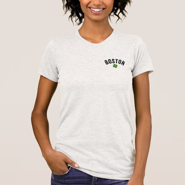 Boston-Iren-Kleeblatt T-Shirt (Vorderseite)