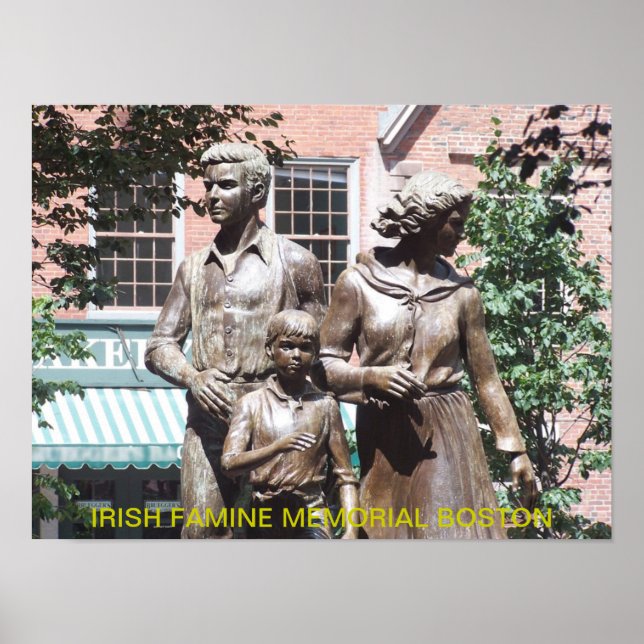 Boston-Irisches Hungersnot-Denkmal Poster (Vorne)