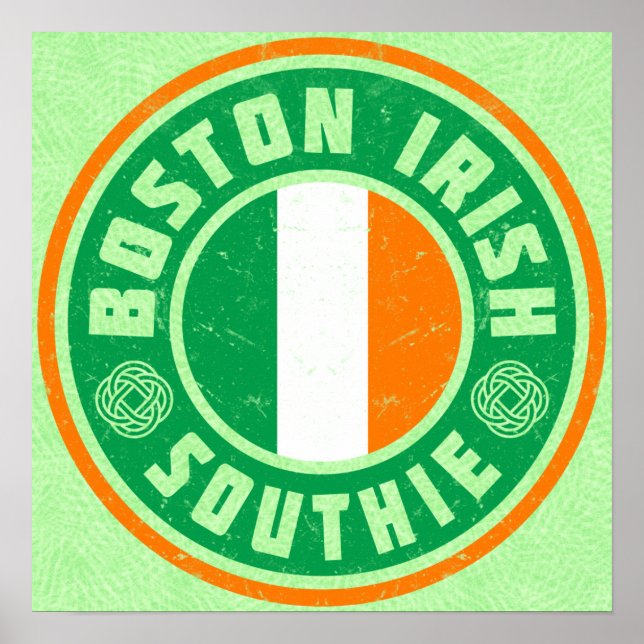 Boston Irish American Southie Print Poster (Vorne)