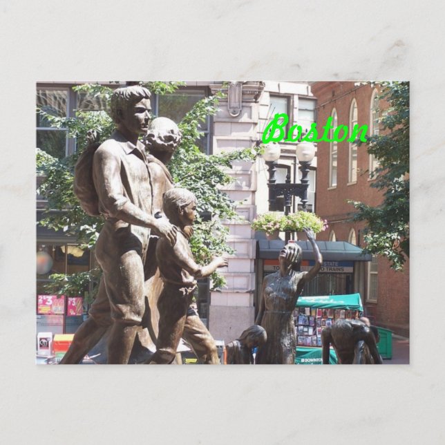 Boston Irish Famine Memorial Postkarte (Vorderseite)