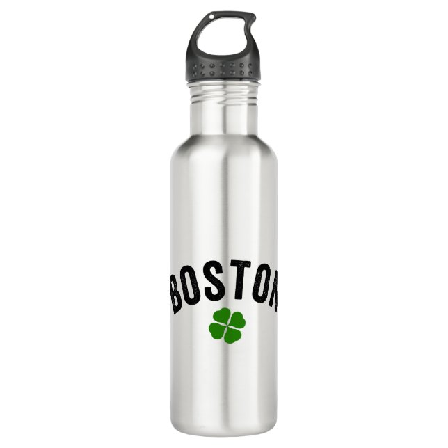 Boston Irish Kleeblatt Edelstahlflasche (Vorderseite)