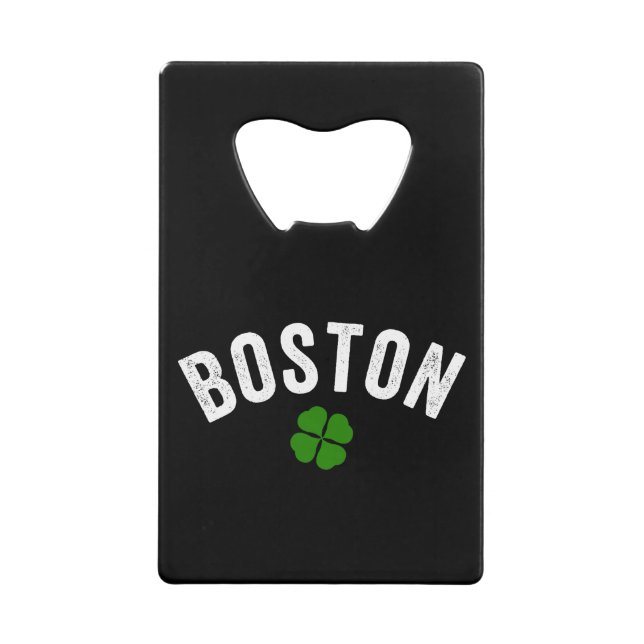 Boston Irish Kleeblatt Geldbeutel Flaschenöffner (Vorderseite)