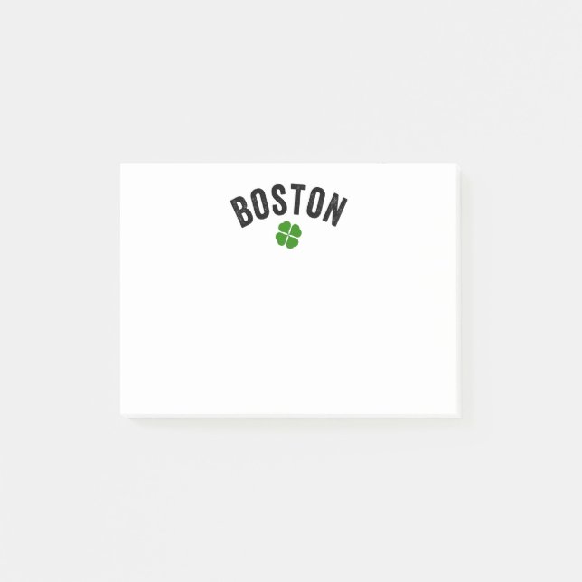 Boston Irish Kleeblatt Post-it Klebezettel (Vorderseite)