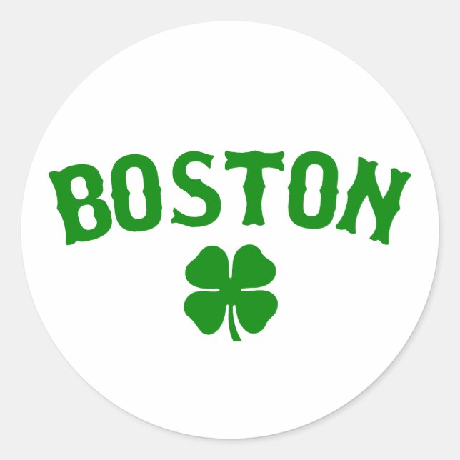 Boston Irish Runder Aufkleber (Vorderseite)