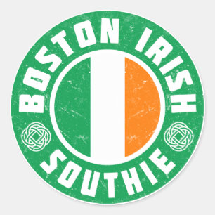 Boston Irish Southie Runder Aufkleber