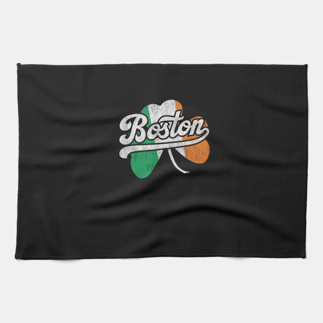 Boston Irish T - Shirt T - Shirt Geschirrtuch (Horizontal)