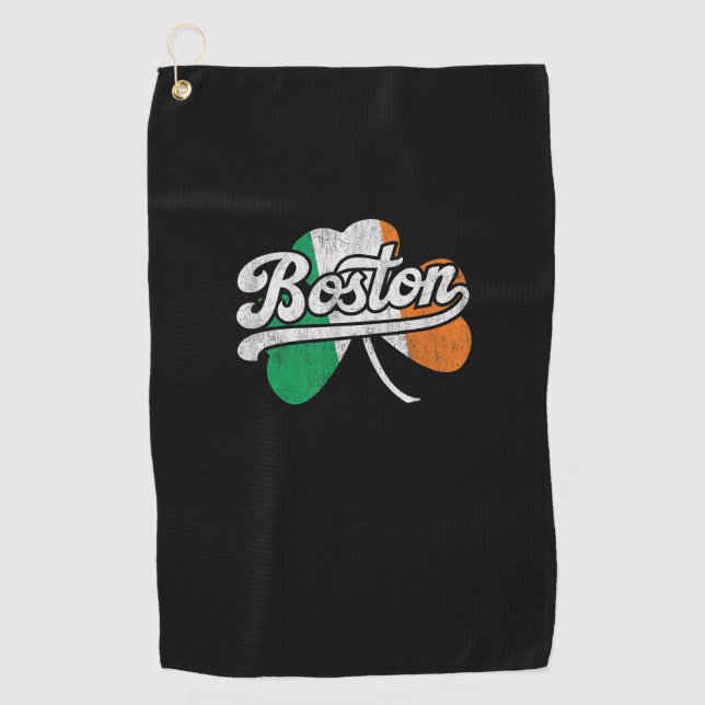 Boston Irish T - Shirt T - Shirt Golfhandtuch (Vorderseite)