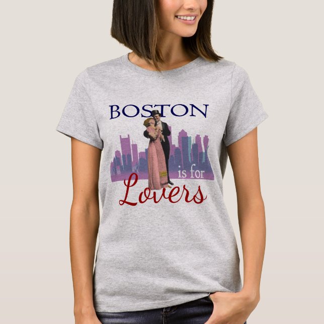 Boston ist für die Liebenden Ladys T-Shirt (Vorderseite)