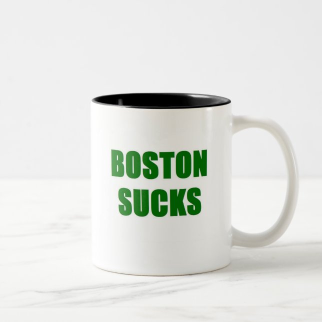 Boston ist zum Kotzen Zweifarbige Tasse (Rechts)
