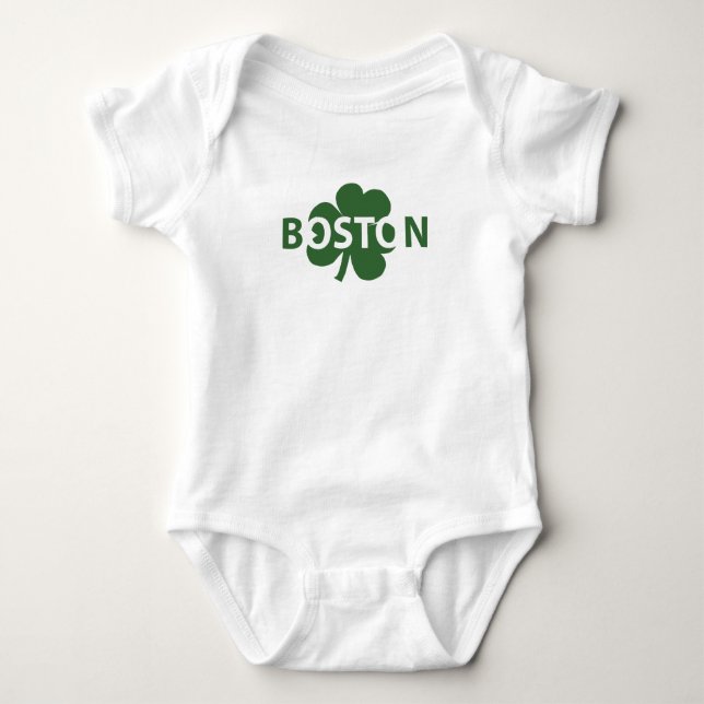 Boston-Kleeblatt Baby Strampler (Vorderseite)