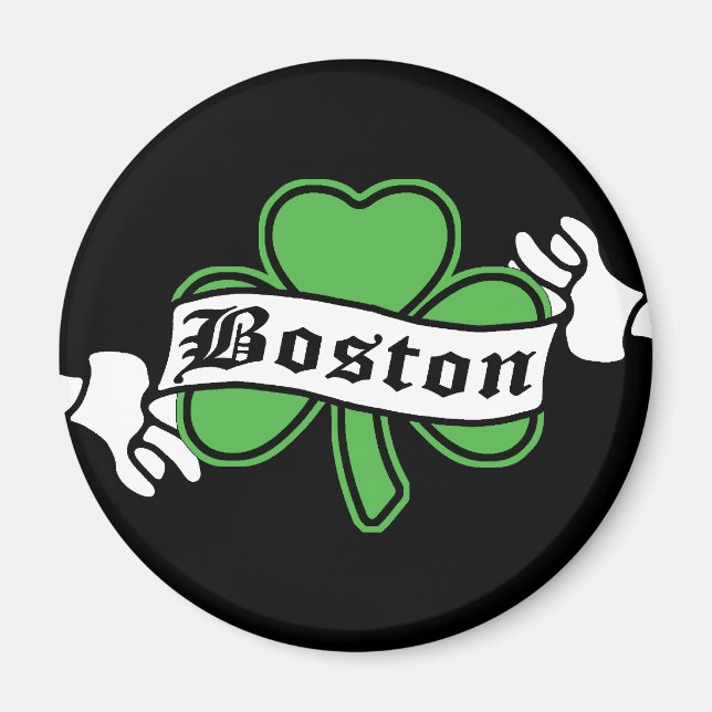 Boston-Kleeblatt Magnet (Vorne)