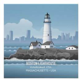 Boston Leuchtturm Poster