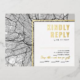 Boston Liebe Locator | UAWG WHE-Antwortkarte Folie Einladungspostkarte