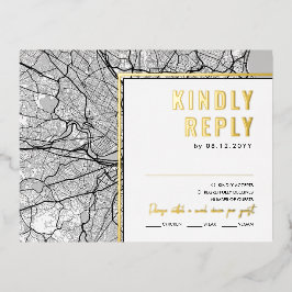 Boston Liebe Locator | UAWG WHE-Antwortkarte Folie Einladungspostkarte