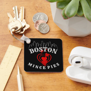 Boston liebt Mince Pies Cityscape Schlüsselanhänger