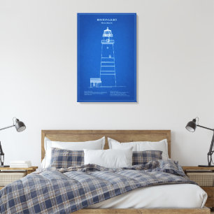Boston Light Lighthouse - Massachusetts - AD Leinwanddruck
