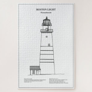 Boston Light Lighthouse - Massachusetts - BD Puzzle