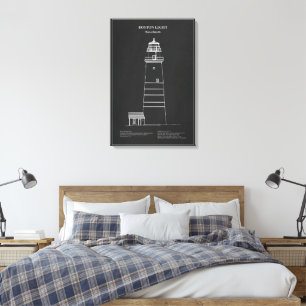 Boston Light Lighthouse - Massachusetts - PD Leinwanddruck