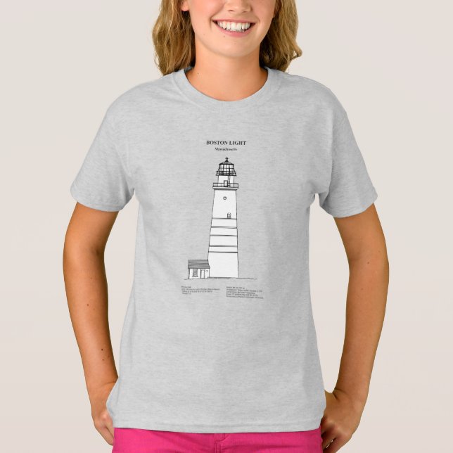 Boston Light Lighthouse - Massachusetts - SBD T-Shirt (Vorderseite)
