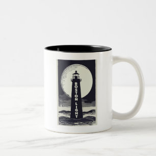 Boston Light Lighthouse Moon Zweifarbige Tasse