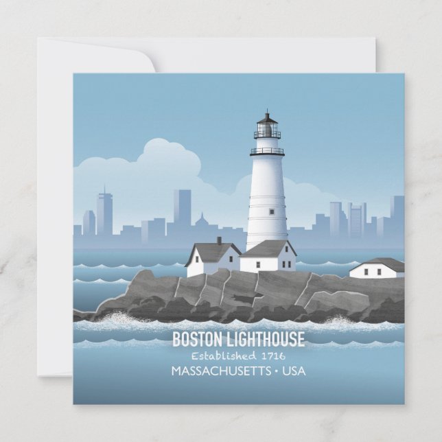 Boston Lighthouse Card (Vorderseite)
