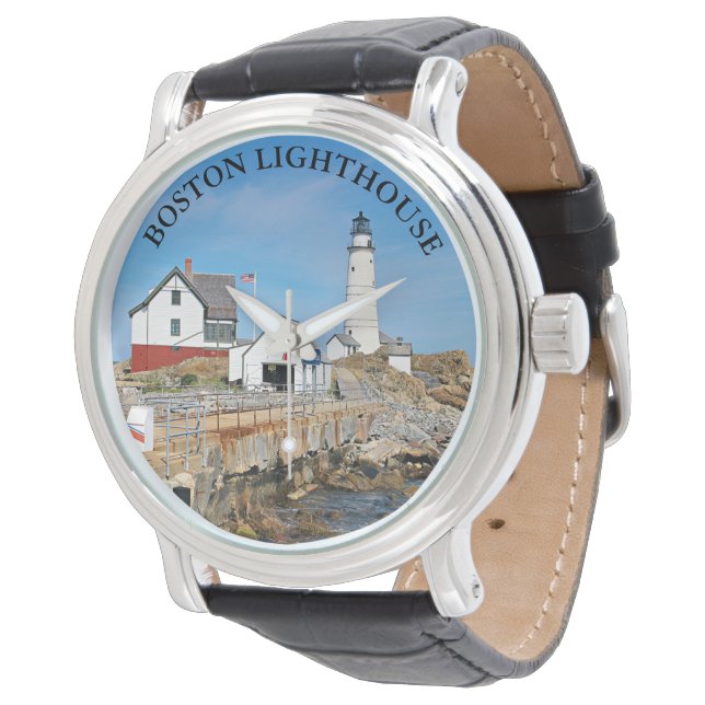 Boston Lighthouse, Massachusetts eWatch Armbanduhr (Schrägansicht)