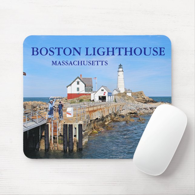 Boston Lighthouse, Massachusetts Mousepad (Mit Mouse)