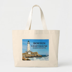 Boston Lighthouse, Massachusetts Tote Bag Jumbo Stoffbeutel