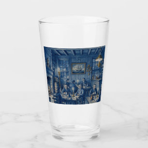 Boston MA 1700er Kaffeehaus Delft Blau Kunst Glas