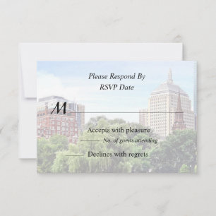 Boston MA - Ausblick vom Boston Public Garden RSVP Karte