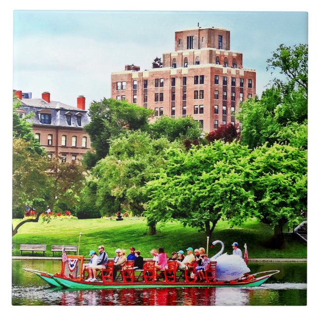 Boston MA - Boston Public Garden Fliese (Vorderseite)