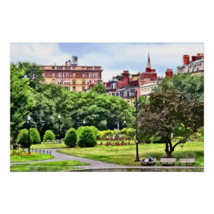 Boston MA - Entspannen im Boston Public Garden Poster