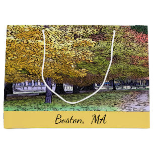 Boston, MA-Fall-Laub-Comic-Kunst Große Geschenktüte