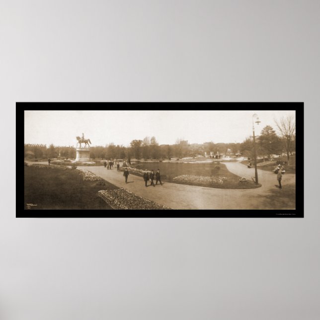 Boston MA Garden Foto 1904 Poster (Vorne)