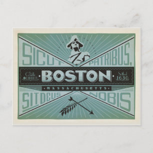 Boston, MA - Gegründet 1630 Postkarte
