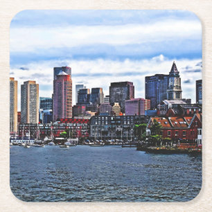 Boston MA - Innerer Hafen Rechteckiger Pappuntersetzer