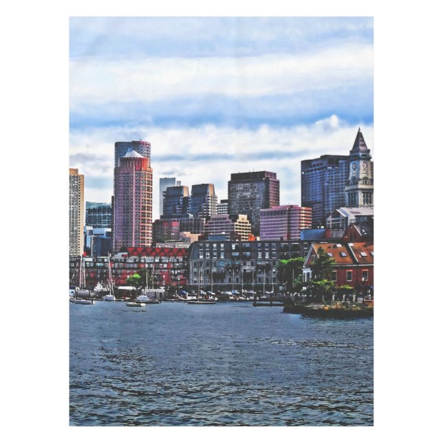 Boston MA - Innerer Hafen Tischdecke (Vorderseite)