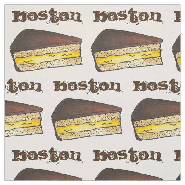 BOSTON MA Massachusetts Cream Pie Slice Feinschmec Stoff (Muster)