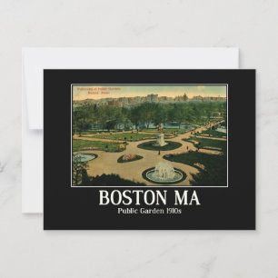 Boston MA, Public Garden der 1910er Jahre Vintag I Postkarte