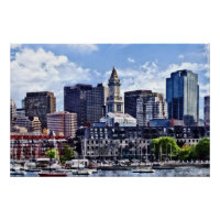 Boston MA - Skyline mit Custom House Tower