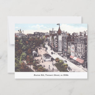 Boston MA, Tremon Street Scene, ca. 1910er Vintag Postkarte