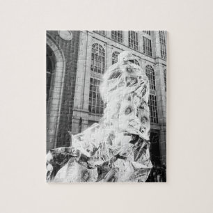 Boston, MA USA, Runner in Foil Boston Marathon Puzzle