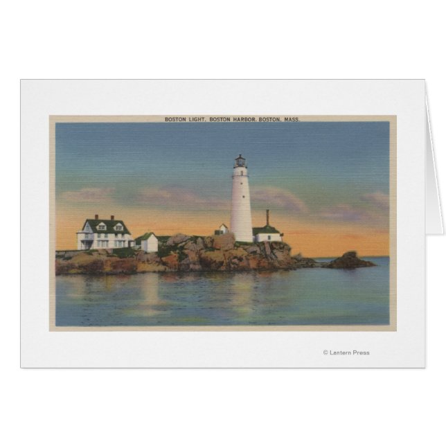 Boston, MABoston Lighthouse am Boston Hafen 2 (Vorderseite (Horizontal))