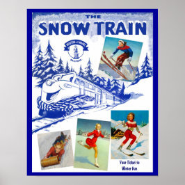 Boston & Maine Eisenbahn Schneefahrplaner Poster